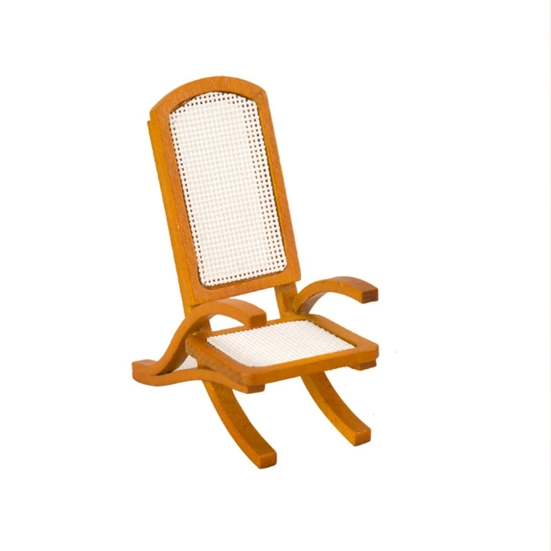 1:12 Miniatiūriniai Lėlių Fotelis Gyvenimo Kambario Baldai, Sofos Medienos Kėdė0