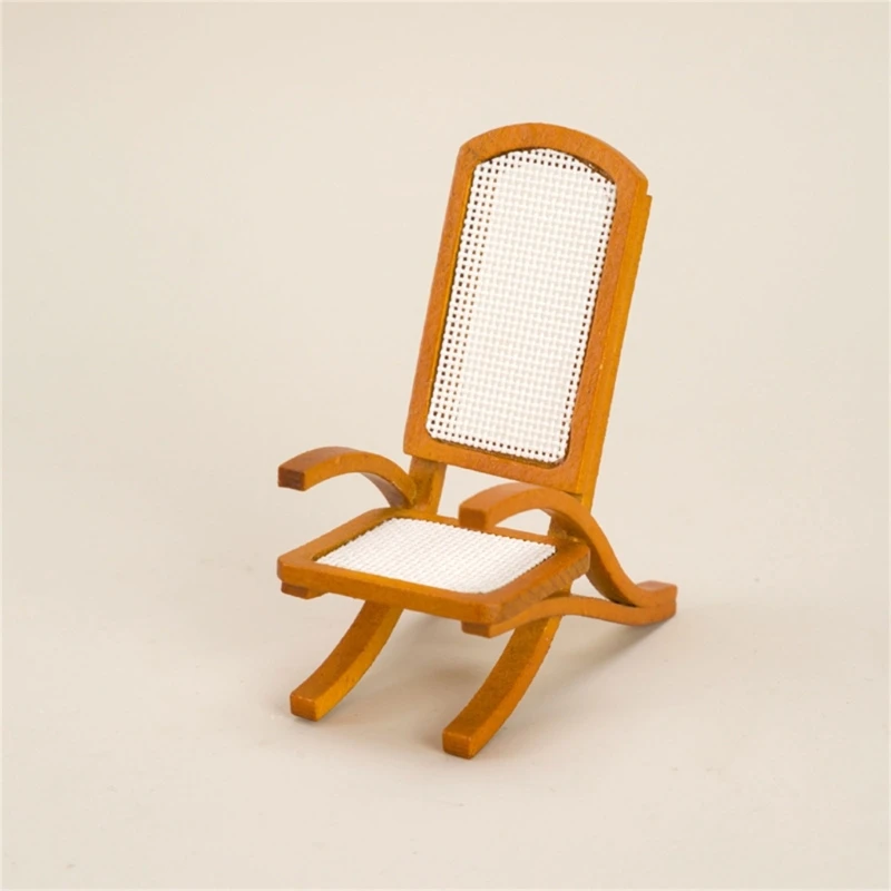 1:12 Miniatiūriniai Lėlių Fotelis Gyvenimo Kambario Baldai, Sofos Medienos Kėdė3