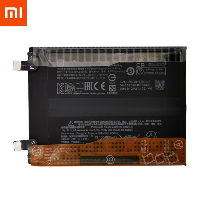 100% Originalus Xiaomi 11T Pro 5G Sumaišykite 4 Mix4 Įkrovimo Baterija (akumuliatorius BM58 mobiliųjų Telefonų Built-in Li-lon 5000mAh Baterijos Pakeitimas5