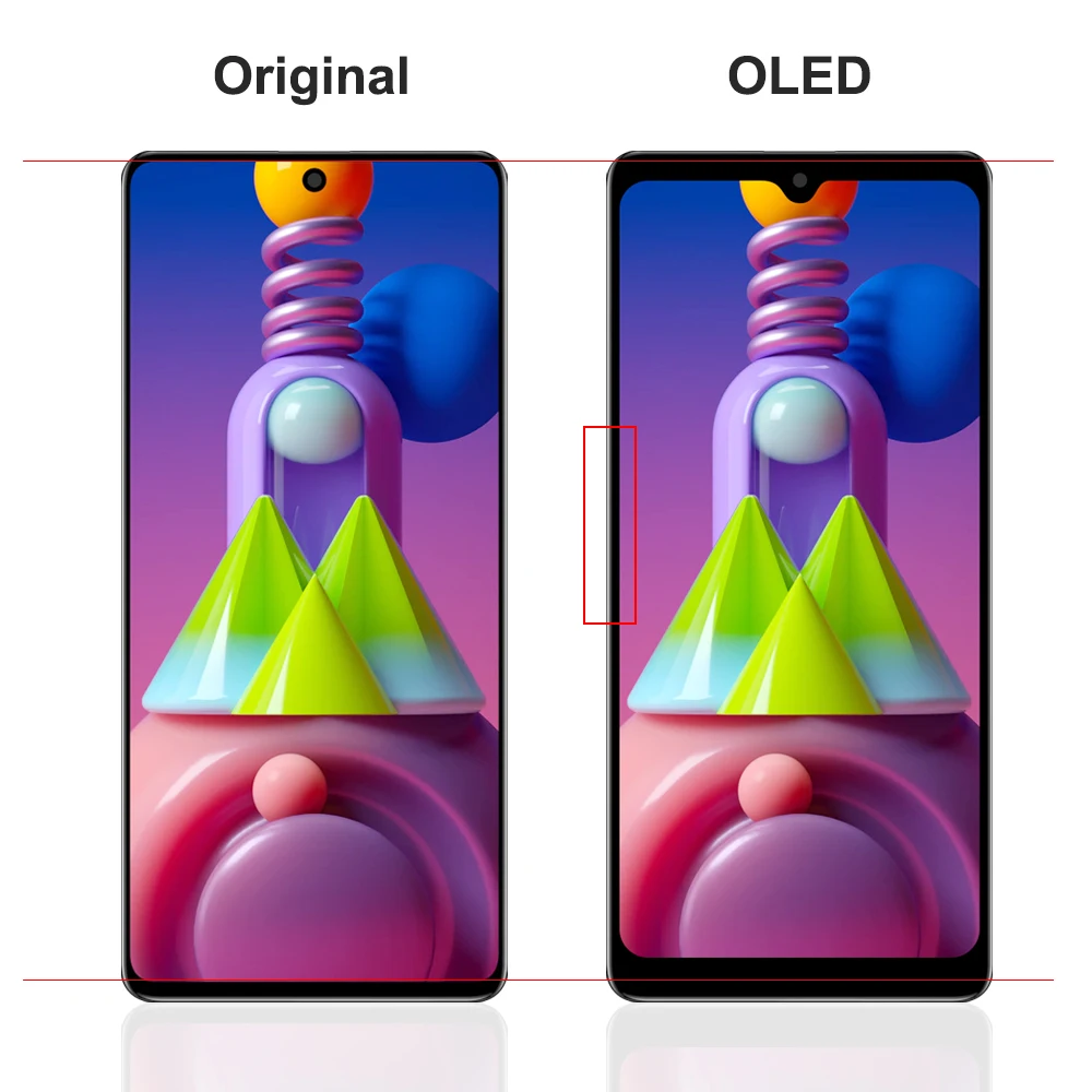6.5' AMOMLED OLED LCD Samsung A72 LCD A725F Lcd Samsung A72 A725F LCD Ekranas Touch 