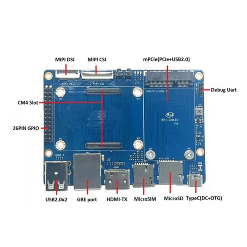 Dėl Bananų Pi BPI-CM4 Amlogic A311D Quad Core ARM Cortex-A73 4G LPDDR4 16G EMMSP Minipcie Paramos HDMI Suderinamus3