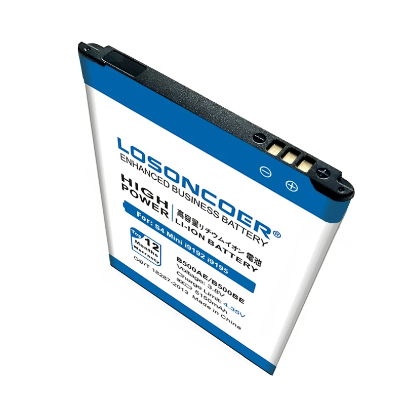 LOSONCOER 5300mAh B500BE / B500AE Baterija Samsung S4 Mini Baterija Skirta GALAXY S4 mini S4mini i9192 i9198 i9190 i9195 Baterija2
