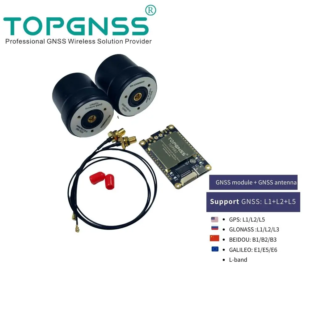 TOP982 NAUJAS RTK Didelio Tikslumo GNSS Modulis + Antena Visą Dažnis L1 L2 L5 GPS, GLONASS, GALILEO BD PGS UAV UGV USB TTL TOPGNSS0