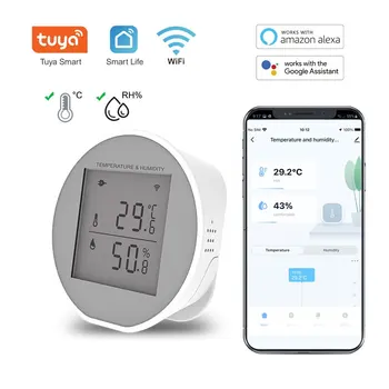 Tuya TY012 WIFI Temperatūros ir Drėgmės Jutiklis Patalpų Termometras su Drėgmėmačiu Detektorius Smart Gyvenimo App Parama Alexa 
