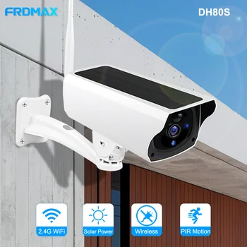 FRDMAX Saulės IP Kamera Lauko 100% Belaidžio ryšio 1080P Apsaugos Stebėjimo VAIZDO Metalo Apvalkalo Kulka Kamera PIR Aptikimo CamHi