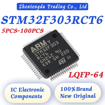 5-100VNT Naujas STM32F303RCT6 STM32F303 STM32F RCT6 STM STM32 IC MCU Chip 64-LQFP
