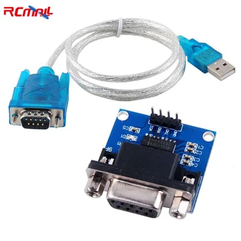 RCmall MAX3232 į RS232 TTL Nuoseklųjį Prievadą Konverteris Modulis DB9 Jungtis + USB DB9 RS232 Serial Kabelį STC STM32 NXP