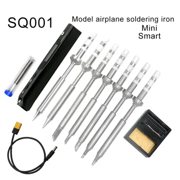 SQ001 Mini Smart Nešiojamų reguliuojama temperatūra 65W litavimo stotis elektros lituoklio ir TS100 geležies patarimai