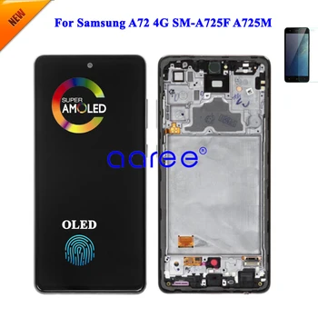 6.5' AMOMLED OLED LCD Samsung A72 LCD A725F Lcd Samsung A72 A725F LCD Ekranas Touch 