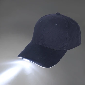 LED Lempos Cokolis Baterija kepurė su LED Light Žibintuvėlis Žibintai, Lauko Žvejybos Bėgiojimas Beisbolo kepuraitę Pėsčiųjų Kepurės