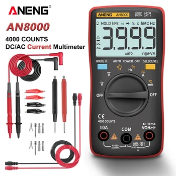 ANENG AN8000 Skaitmeninis Multimetras 4000 skaičiuoja profesional kondensatorius testeris esr matuoklis richmeters induktyvumą, skaitiklis, skaitmeninis testeris