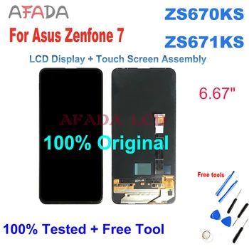 Už Asus Zenfone 7 ZS671KS I002D LCD Ekranas Jutiklinis Ekranas skaitmeninis keitiklis Asamblėjos Asus ZS670KS lcd Pakeitimo Priedų Dalys