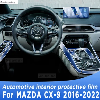 Už MAZDA CX9 2016-2022 2021 pavarų Dėžė Skydelį, Navigacijos Ekrano Automobilių Interjero TPU Apsaugine Plėvele Padengti Anti-Scratch Lipdukas