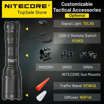 NITECORE SRT6i Smartring Taktinis Žibintuvėlis 2100 Liumenų Viena Vertus Fotoblykstės USB-C Įkraunamas Žibintuvėlis Šviesos, Li-ion Baterija
