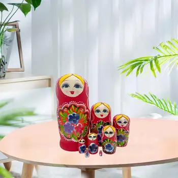 8x Lizdinė Lėlės Matryoshka rusijos Lizdus Lėlių Animacinį Modelį Papuošalai Papuošalai Švietimo Žaislai Stalo Kambarį