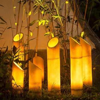 Kūrybos Bambukai Sodo Lempos Villa Kiemas, Kieme Kraštovaizdžio Šviesos Park Resort Dekoras Apšvietimas, Vejos